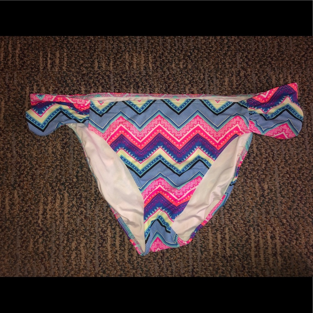 VS pink patterned bikin bottom -size Large